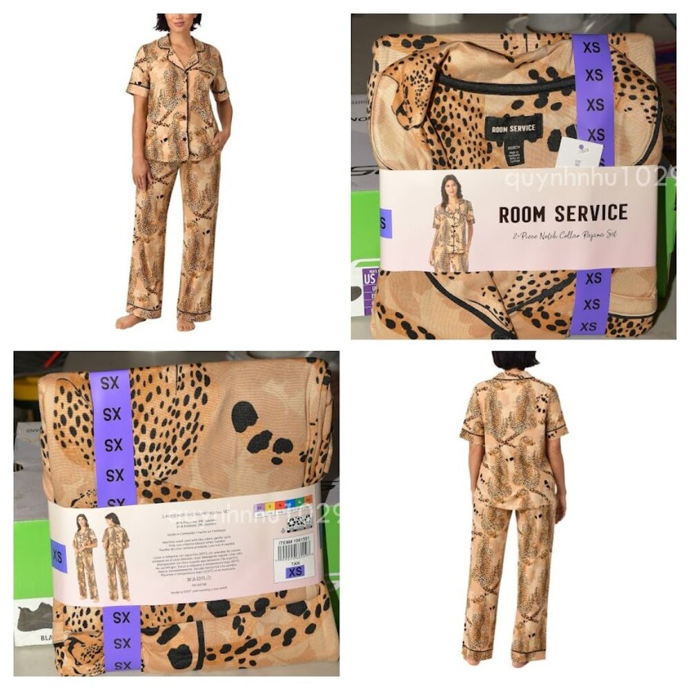 Room Service Women's Notch Collar Pajama Set